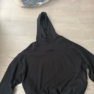 Essentials Jet Black Hoodie Sweater